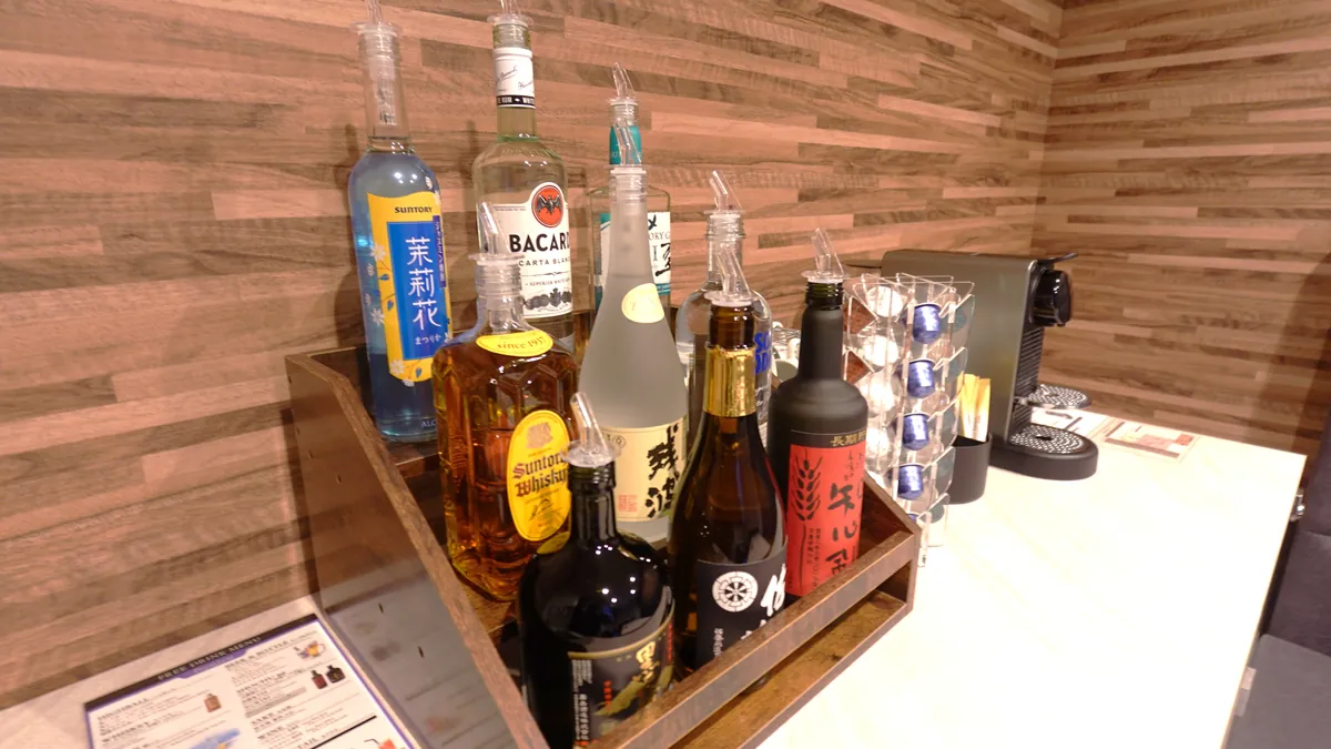 カラオケ GLANZA渋谷道玄坂のVIPルーム Class Gのボトル